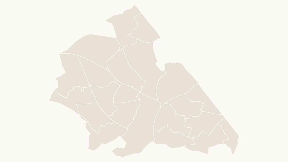 Brent Wards map preview in the editorial theme