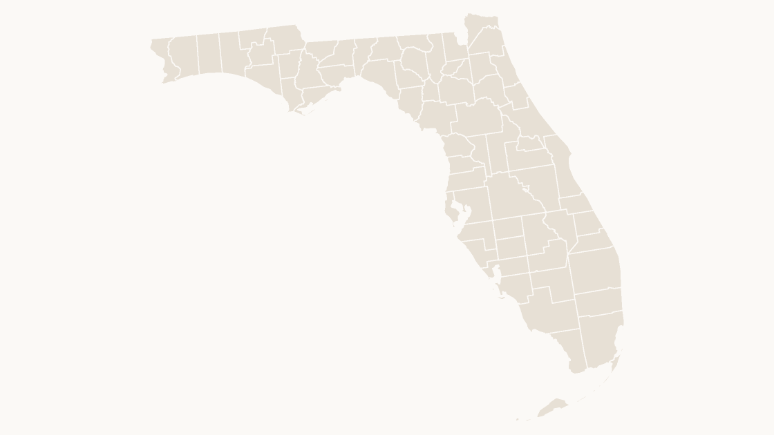 Florida Counties map preview in the editorial theme