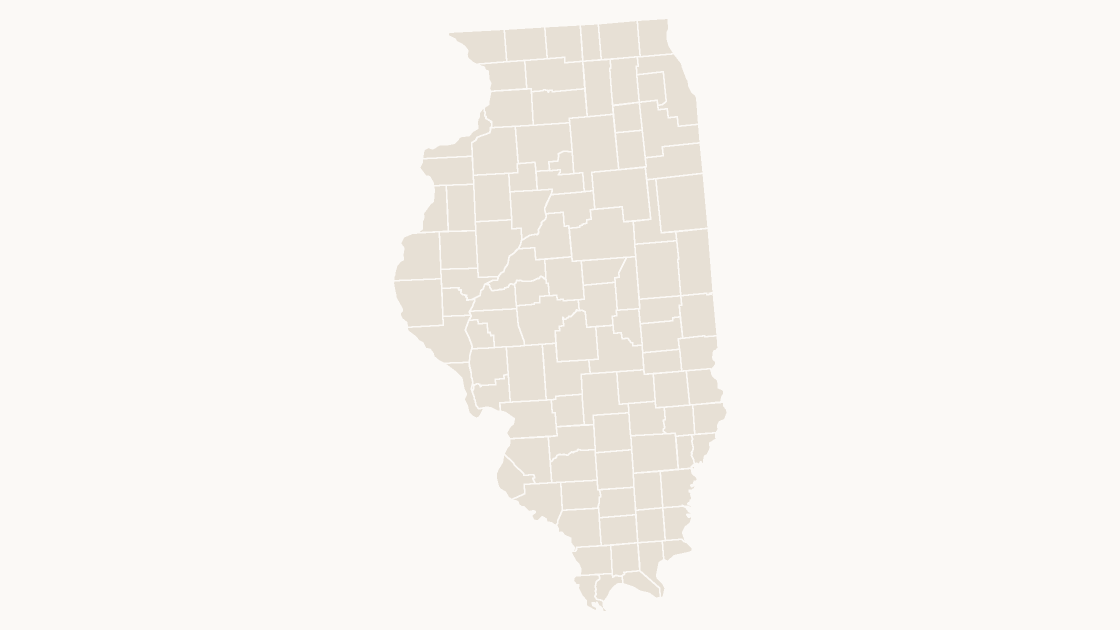 Illinois Counties map preview in the editorial theme