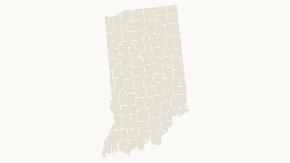 Indiana Counties map preview in the editorial theme