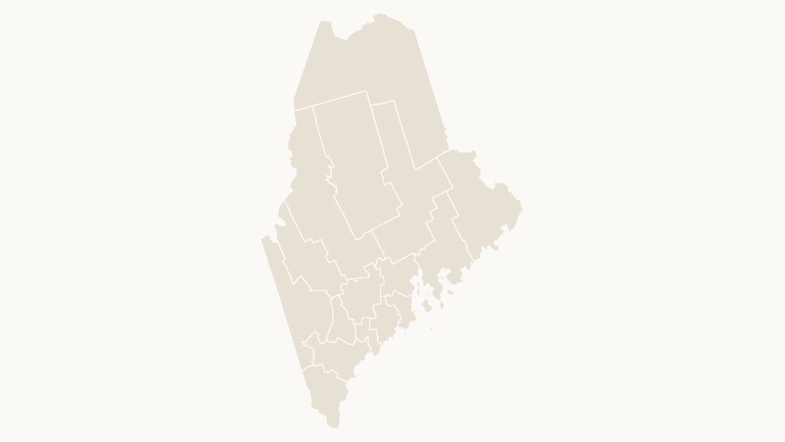Maine Counties map preview in the editorial theme