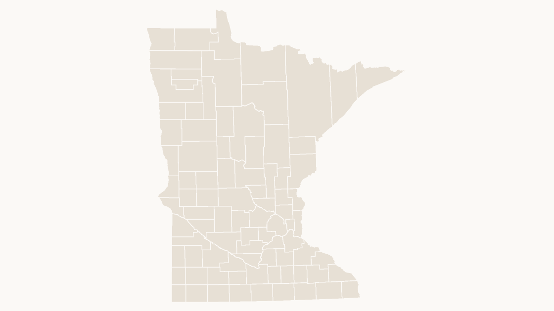 Minnesota Counties map preview in the editorial theme