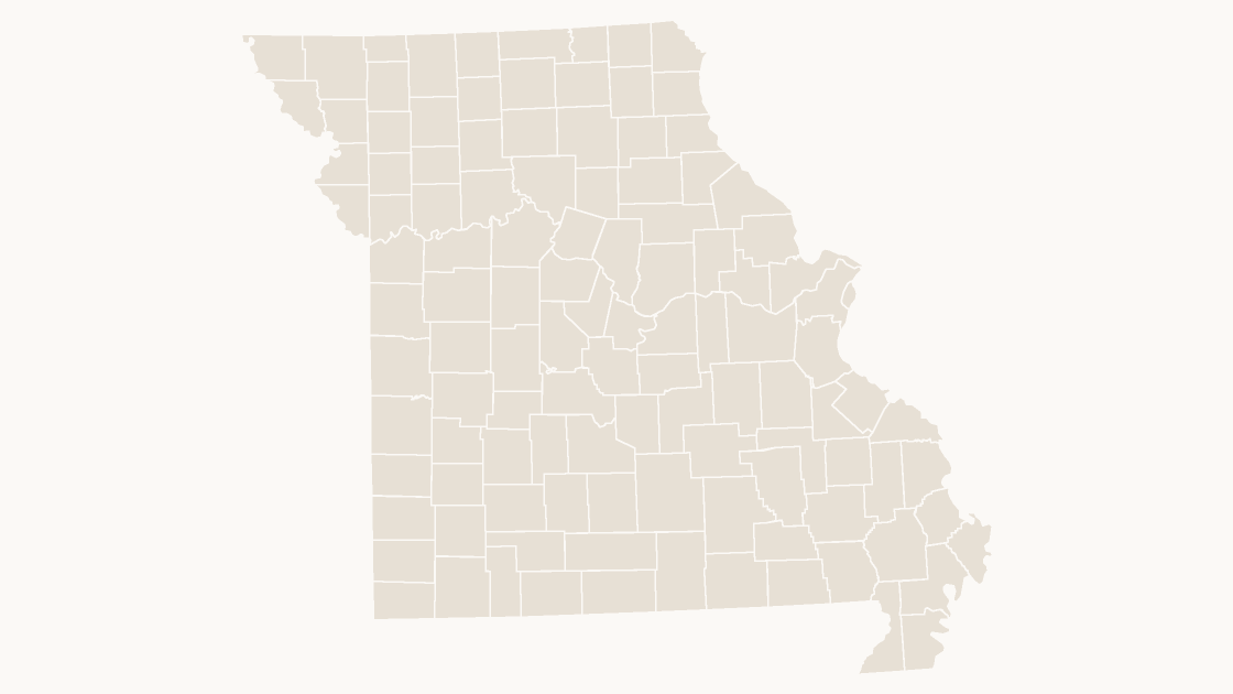 Missouri Counties map preview in the editorial theme