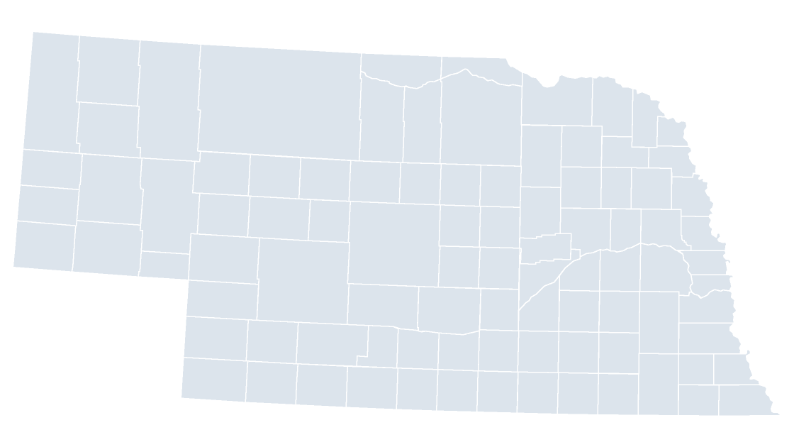 Nebraska Counties map preview