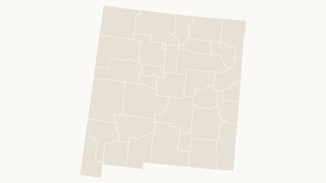 New Mexico Counties map preview in the editorial theme