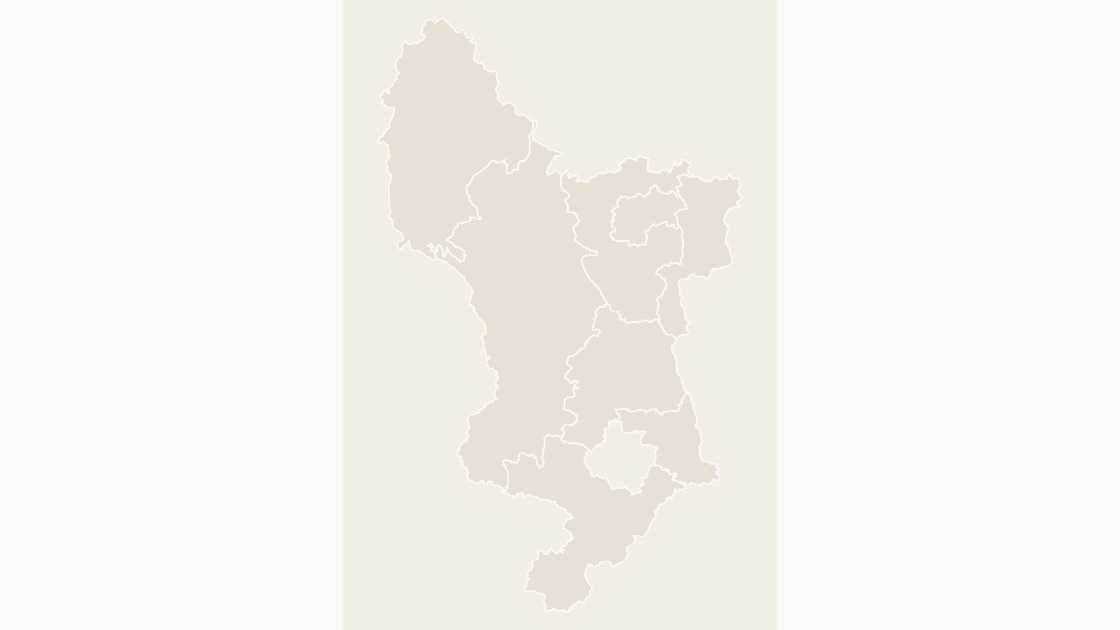 Derbyshire Districts map preview in the editorial theme