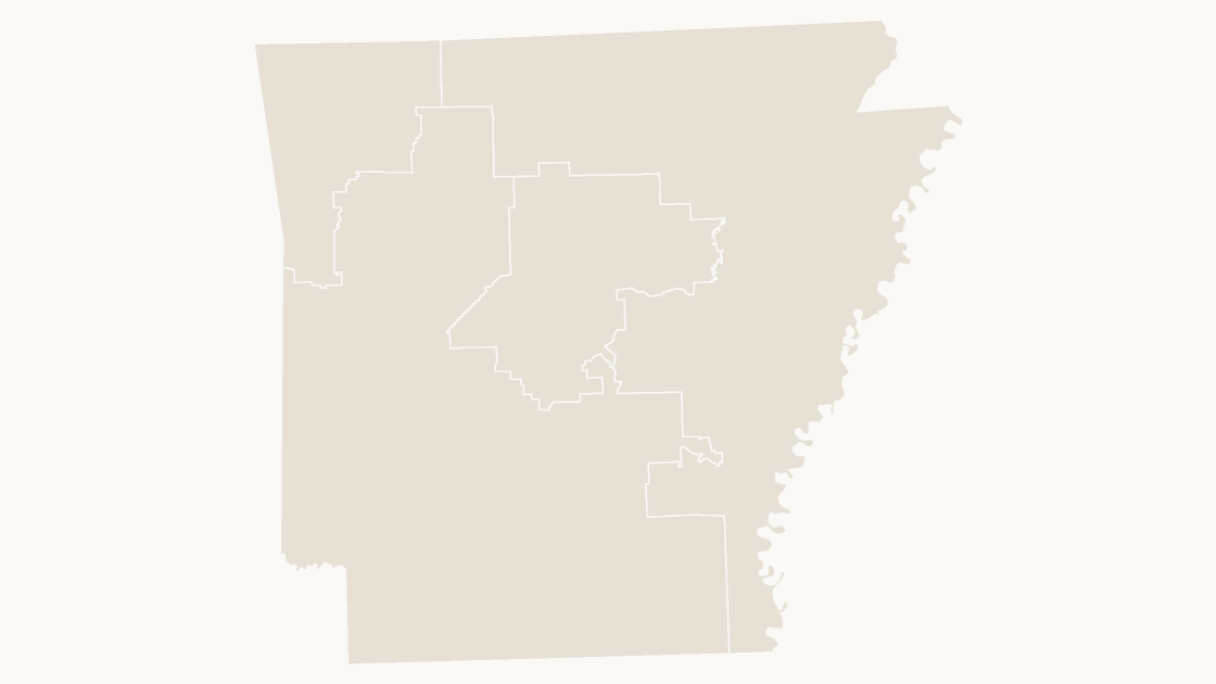 Arkansas Congressional Districts map preview in the editorial theme