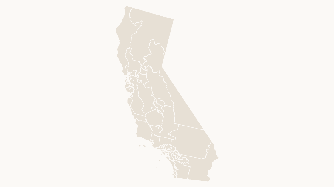 California Congressional Districts map preview in the editorial theme