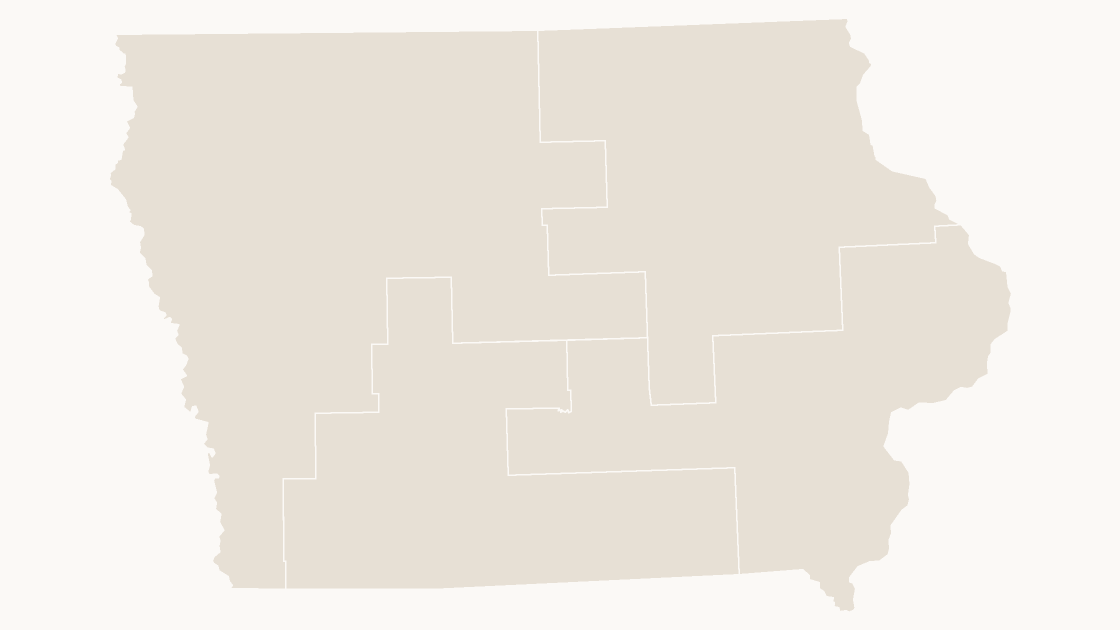 Iowa Congressional Districts map preview in the editorial theme