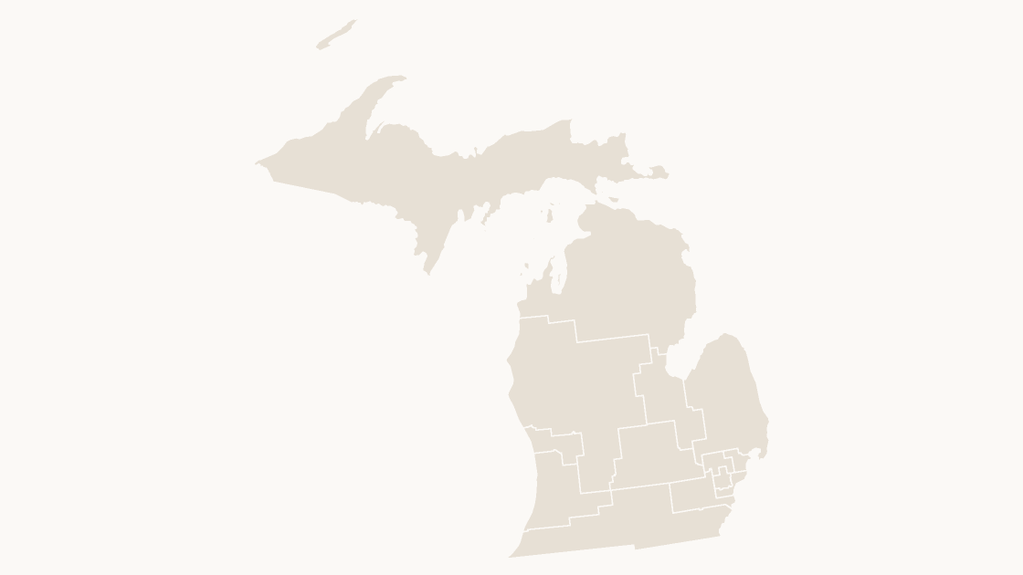 Michigan Congressional Districts map preview in the editorial theme