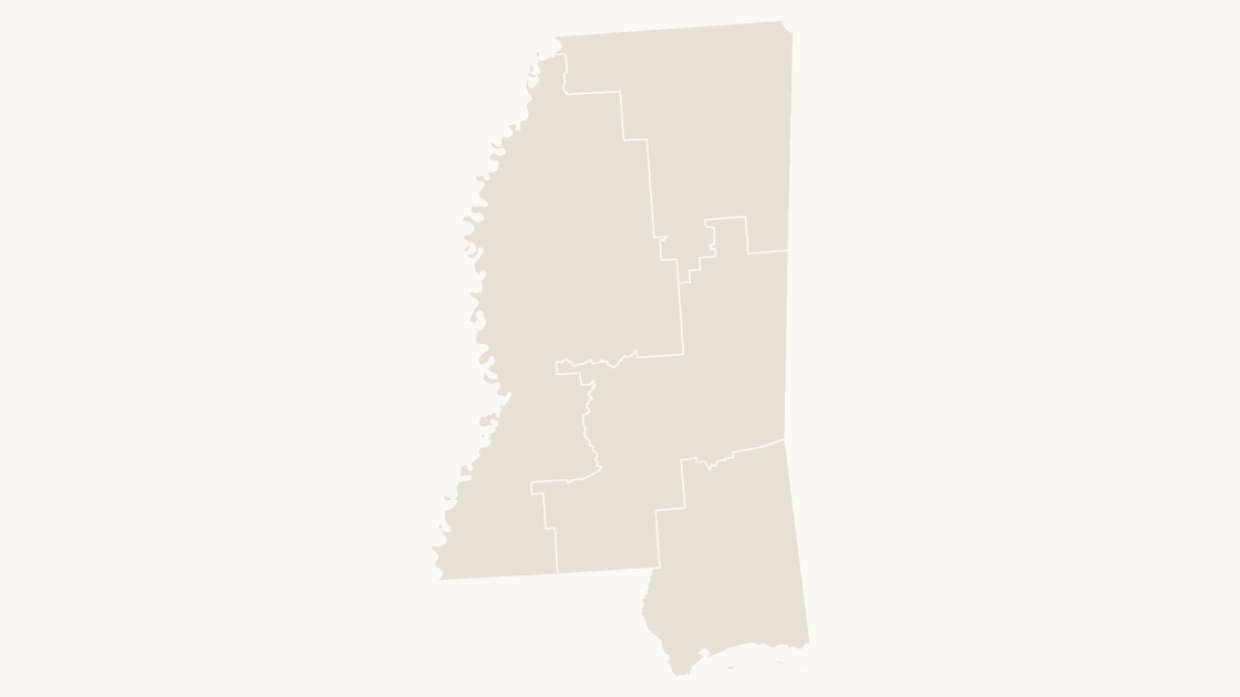 Mississippi Congressional Districts map preview in the editorial theme