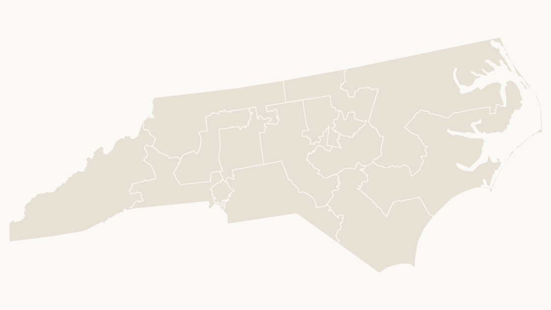 North Carolina Congressional Districts map preview in the editorial theme