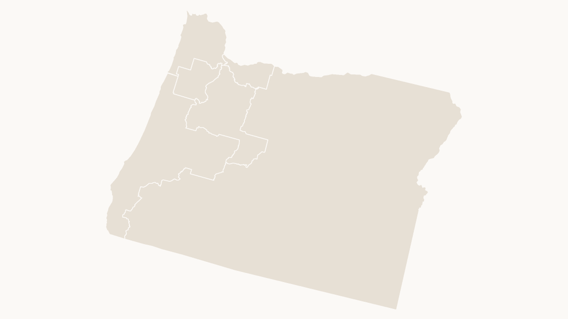 Oregon Congressional Districts map preview in the editorial theme