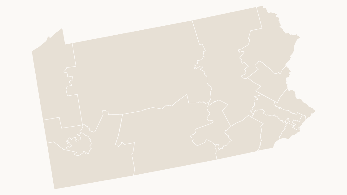 Pennsylvania Congressional Districts map preview in the editorial theme