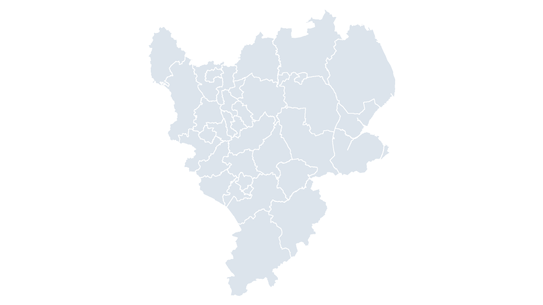 East Midlands Local Authority Districts map preview