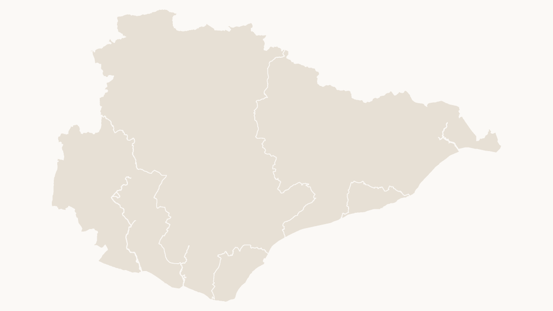 East Sussex Districts map preview in the editorial theme