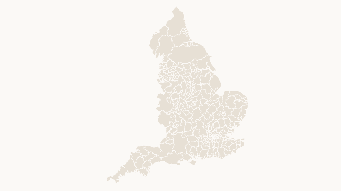 England Local Authority Districts map preview in the editorial theme