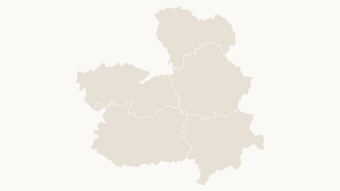 Castilla-La Mancha Provincias map preview in the editorial theme