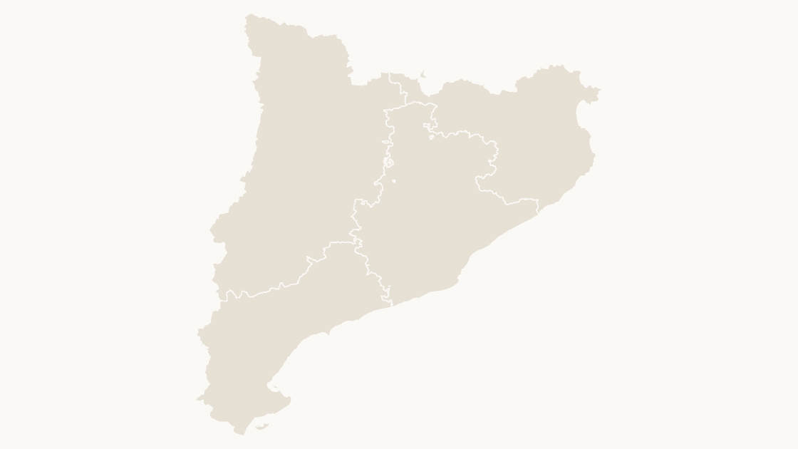 Catalunya Provincias map preview in the editorial theme