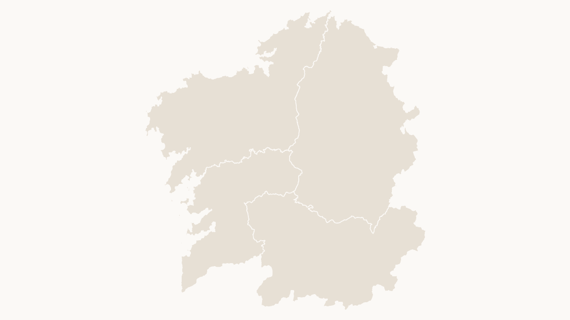 Galicia Provincias map preview in the editorial theme