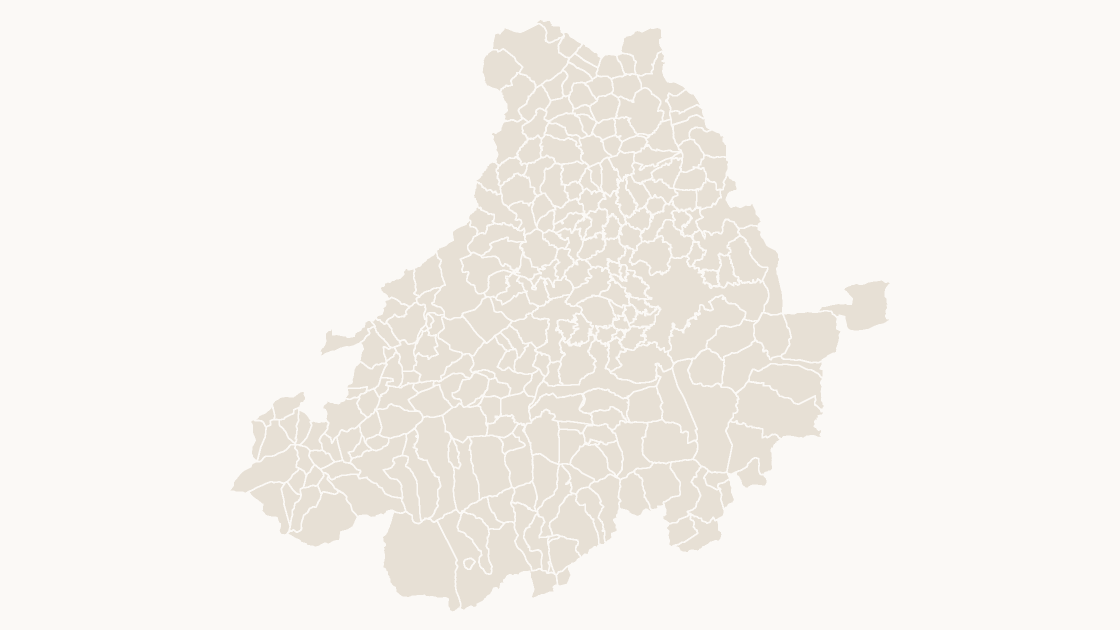 Ávila Municipios map preview in the editorial theme