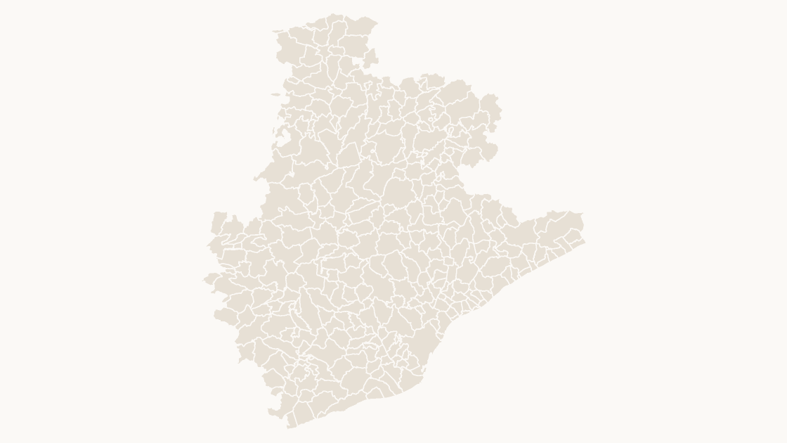 Barcelona Municipios map preview in the editorial theme