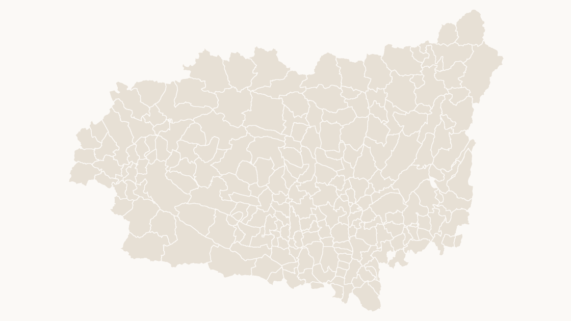 León Municipios map preview in the editorial theme