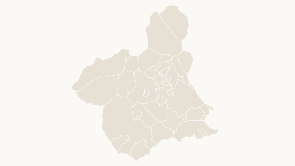 Murcia Municipios map preview in the editorial theme