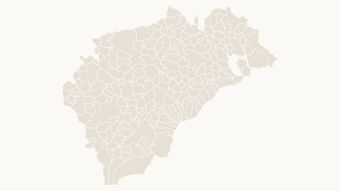 Segovia Municipios map preview in the editorial theme