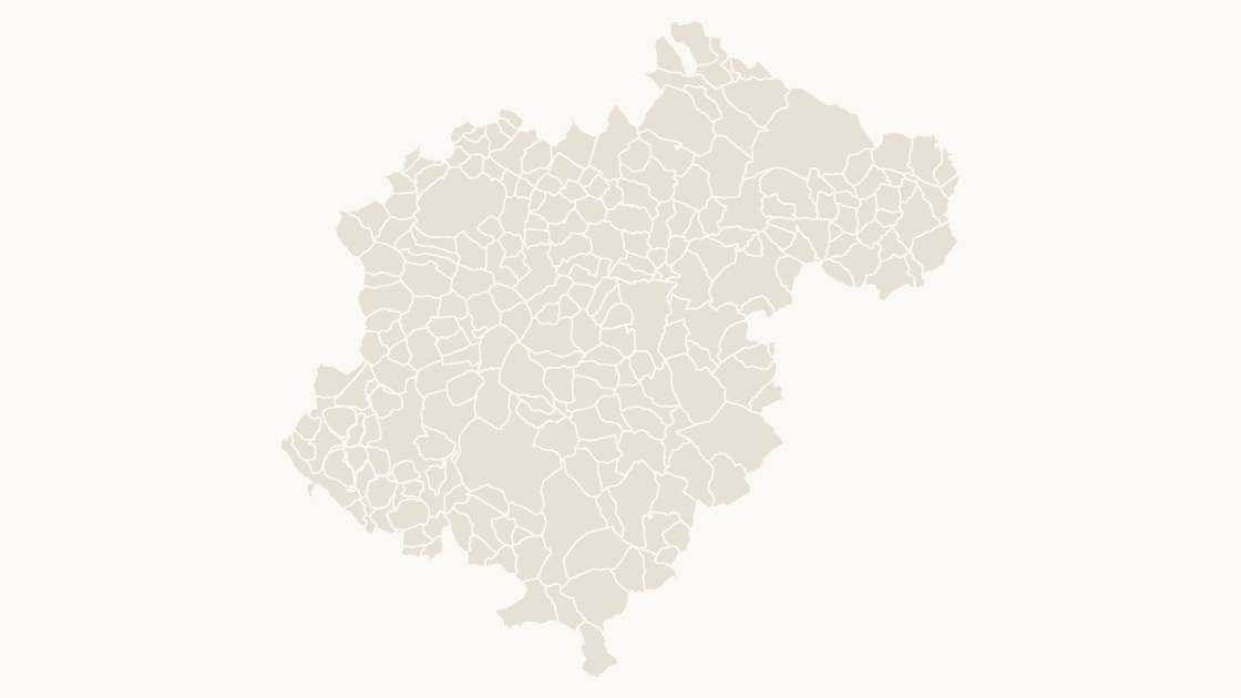 Teruel Municipios map preview in the editorial theme