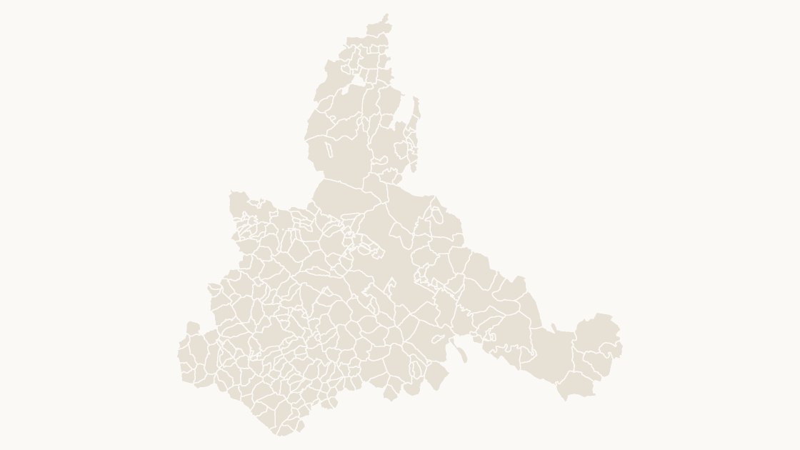 Zaragoza Municipios map preview in the editorial theme