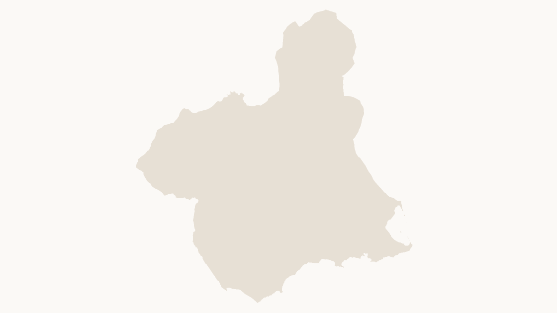 Región de Murcia Provincias map preview in the editorial theme