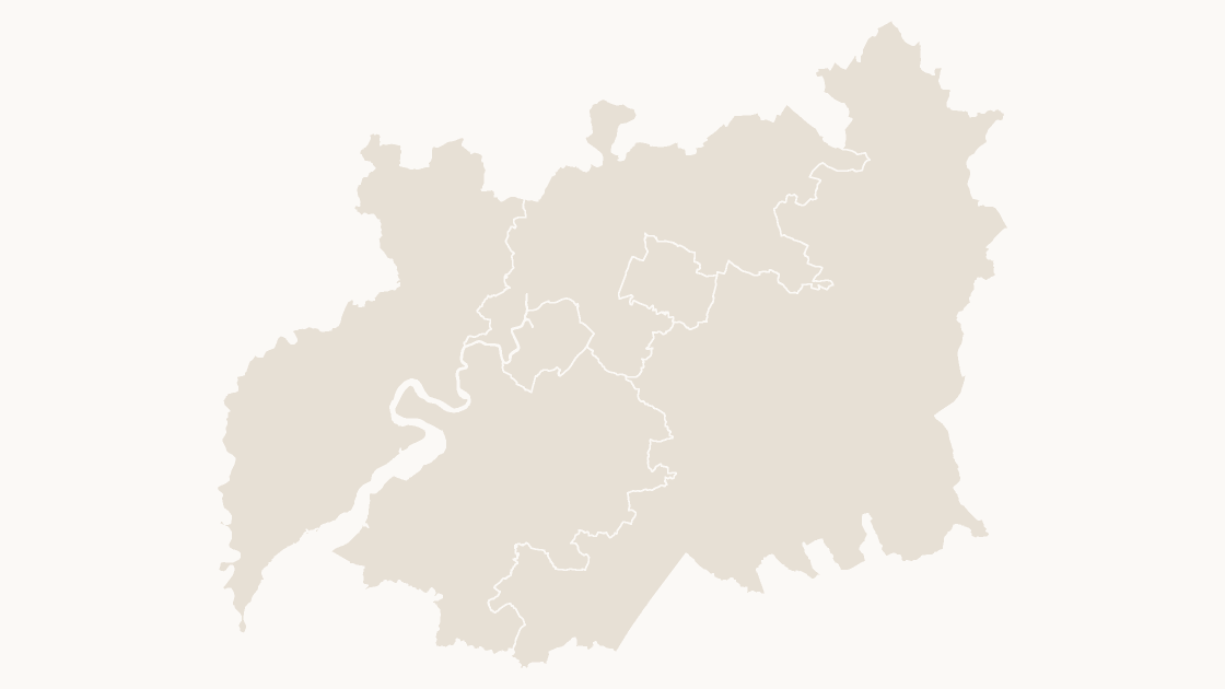 Gloucestershire Districts map preview in the editorial theme
