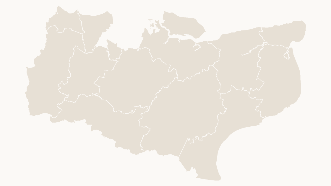 Kent Districts map preview in the editorial theme