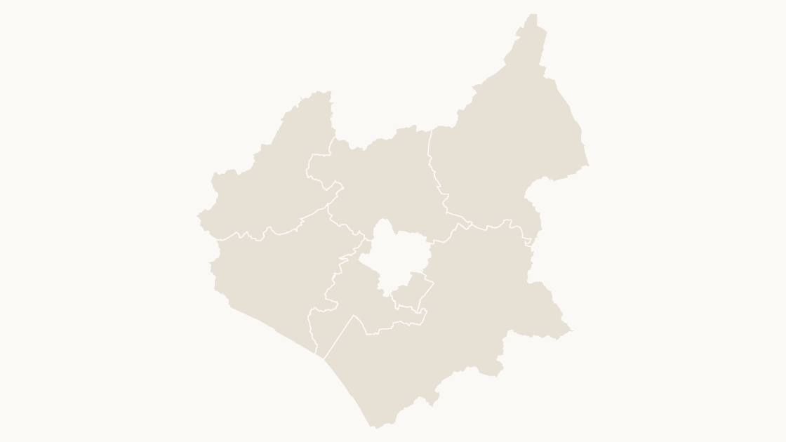 Leicestershire Districts map preview in the editorial theme