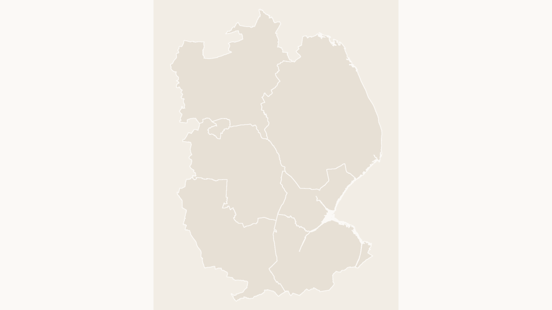 Lincolnshire Districts map preview in the editorial theme
