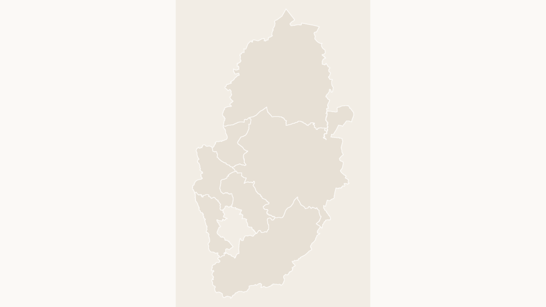 Nottinghamshire Districts map preview in the editorial theme
