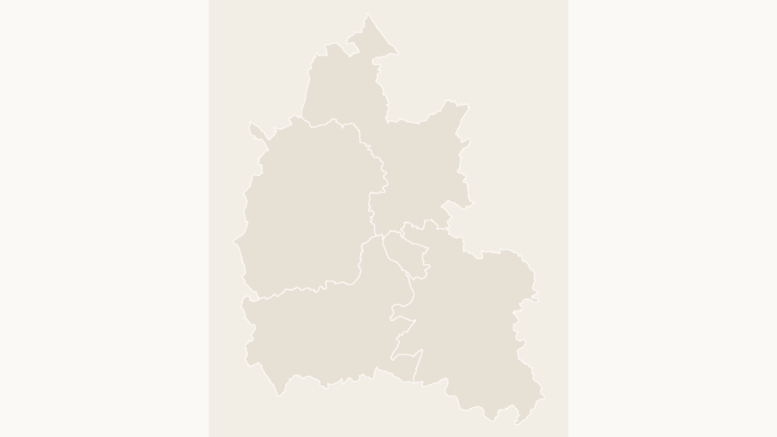 Oxfordshire Districts map preview in the editorial theme