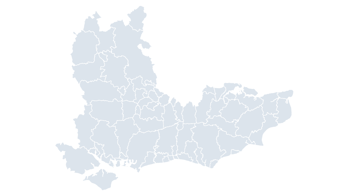 South East Local Authority Districts map preview