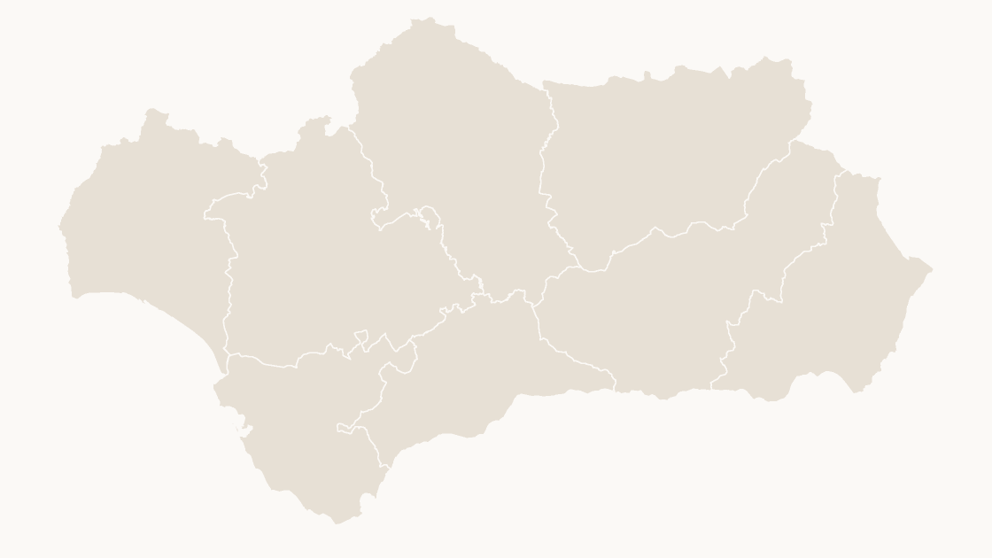 Andalusia Provinces map preview in the editorial theme