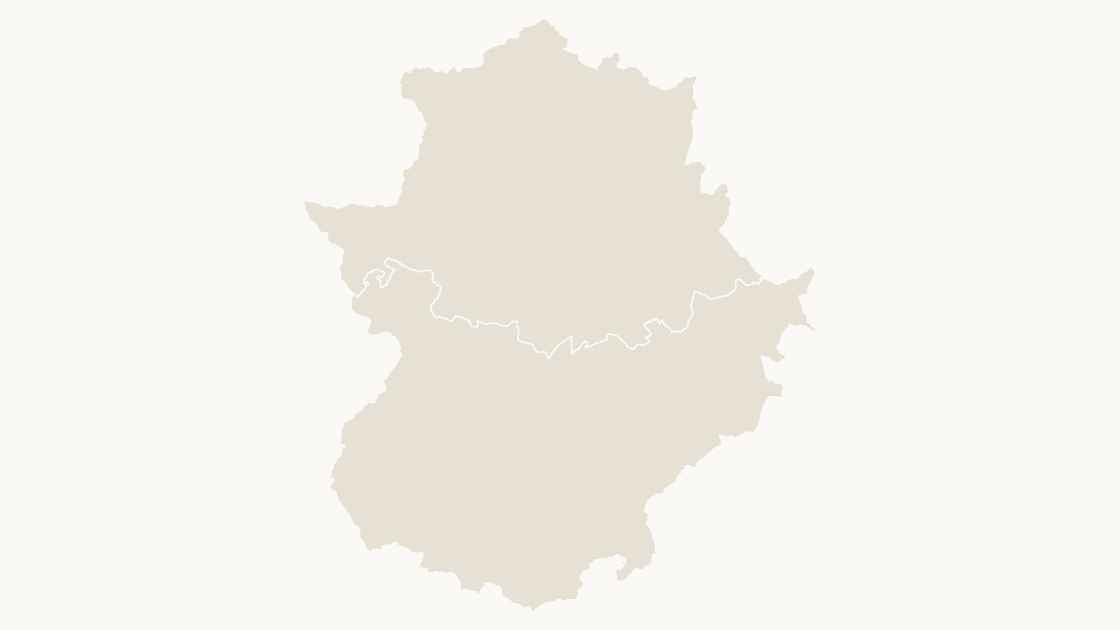 Extremadura Provinces map preview in the editorial theme