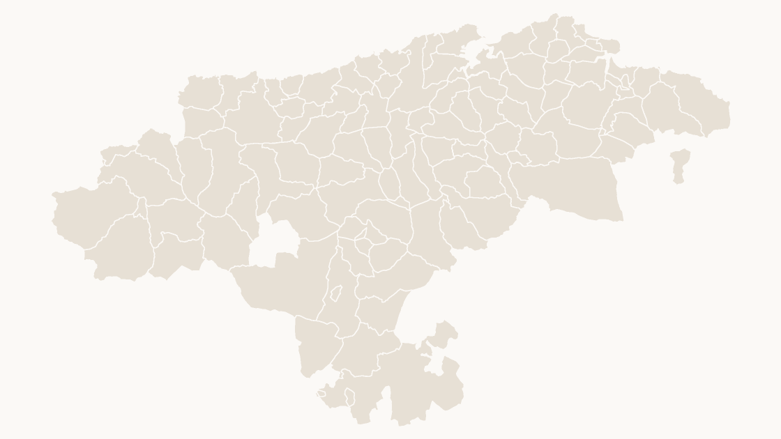 Cantabria Municipalities map preview in the editorial theme