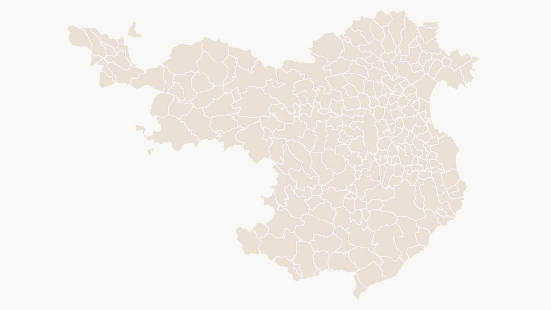 Girona Municipalities map preview in the editorial theme