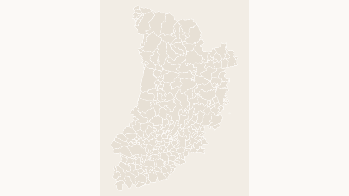Lleida Municipalities map preview in the editorial theme