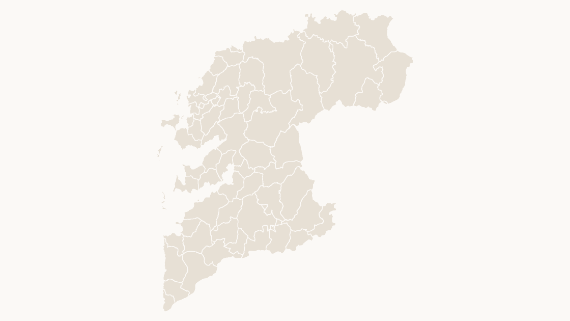 Pontevedra Municipalities map preview in the editorial theme