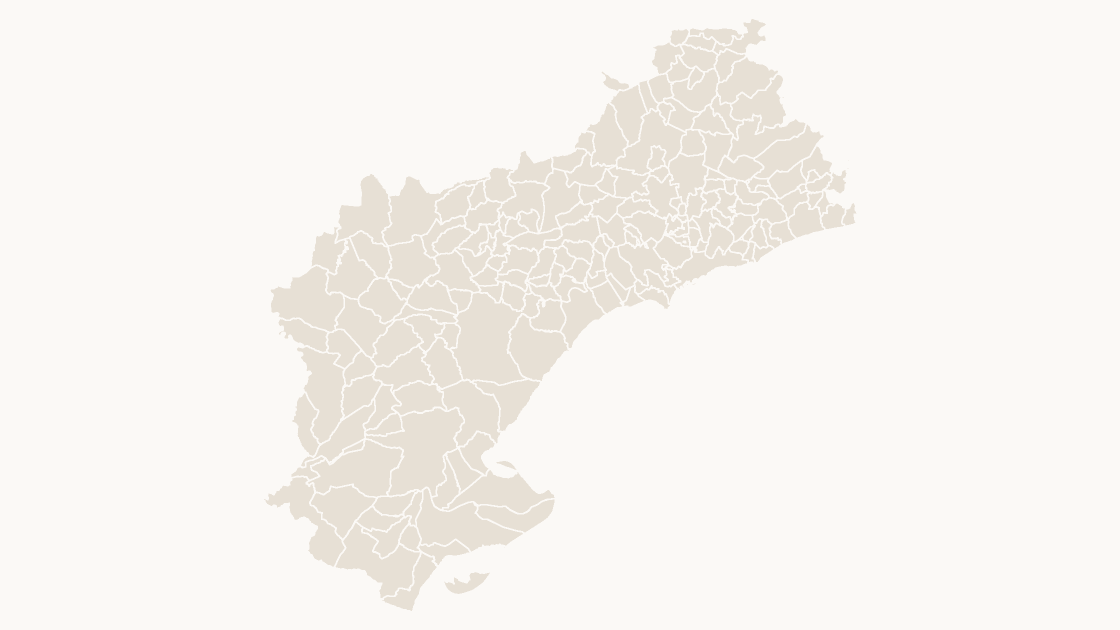 Tarragona Municipalities map preview in the editorial theme