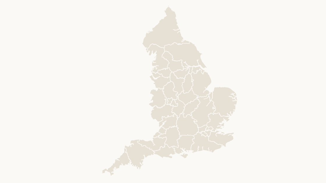 England Integrated Care Boards map preview in the editorial theme