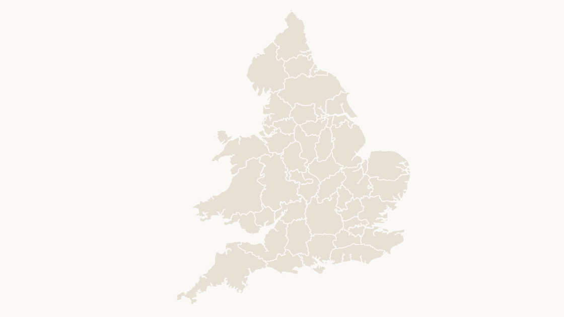 England & Wales Police Force Areas map preview in the editorial theme