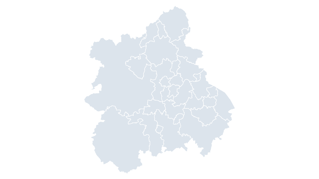 West Midlands Local Authority Districts map preview